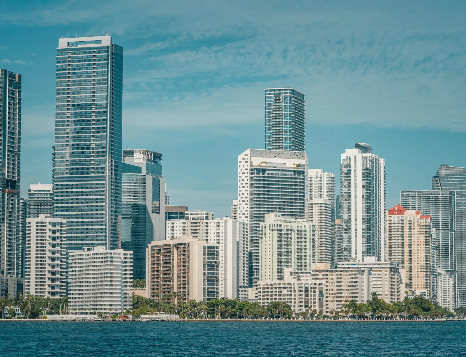 Downtown Miami seen across the water